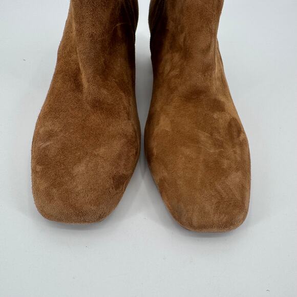 NYDJ Women's Brown Suede Leather Scooter Chelsea Boots Square Toe Size 6 - Picture 8 of 12
